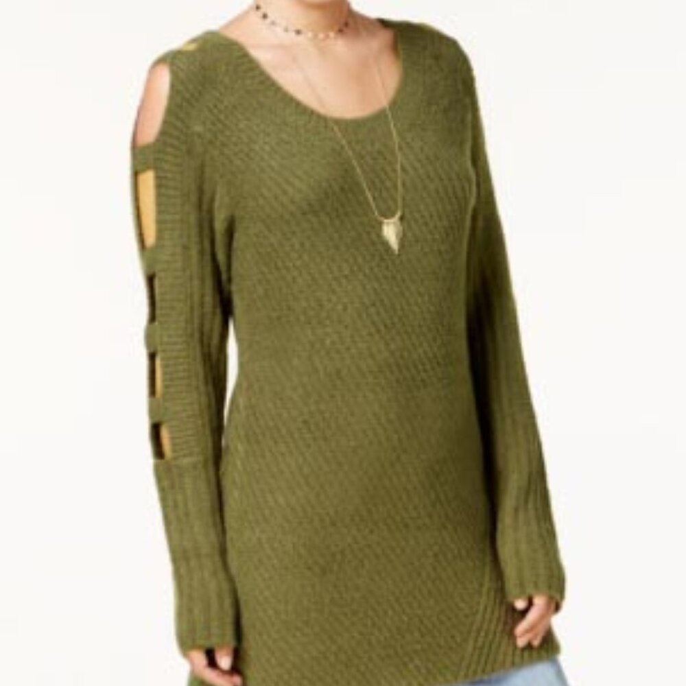 Almost Famous Juniors' Ladder-Sleeve Sweater